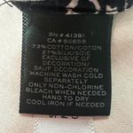 Lauren Ralph Lauren Black White Paisley Silk V Neck Blouse Womens L Balloon Slv Size L Photo 3