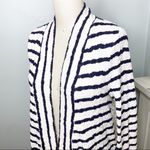 Anthropologie Stripe & Lace Sweater Cardigan Balck & White XS Photo 3