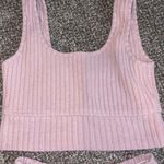 Altar'd State Loungewear Pink Ribbed Thank & Shorts Set  Photo 3