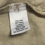 Croft & Barrow Linen Blend Split Neck Tan Croft Barrow Floral Embroidered Sleeveless Dress M Photo 12