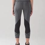 Lululemon  Pace Rival Crop Giant Herringbone Heathered Black Size 4 Photo 1