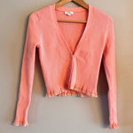For Love & Lemons Coral Ribbed Cardigan Photo 0