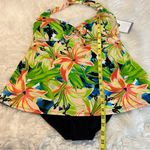 Jaclyn Smith  one Piece Swim Suit Women’s Size 14 Tropical Floral Print Lillies Photo 5