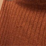 ZARA  Trafaluc Ribbed Cropped Wide leg Pull On Pants Leggings Rust Orange‎ Small Photo 4