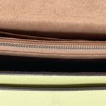 Coach Lane Leather Whipstitch Shoulder Bag Pale Lime Silver Trim Photo 5