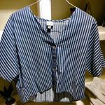 Target Navy Striped Blouse Photo 0