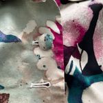 Maggie Boutique Colorful Abstract Crop Jacket Blazer 3/4 Sleeve Size 6P EUC Photo 5