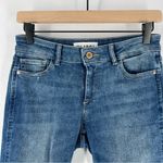 DL1961 Emma Power Legging Kilgore Frayed Raw Hem Stretch Medium Wash Denim Photo 2