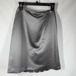 Tahari  Arthur S Levine Metallic Silver Skirt Suit Set Size 8 Petite Photo 6