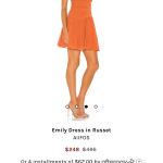 AIIFOS Emily Mini Dress from Revolve size 4 burnt‎ orange chain pleated Photo 14