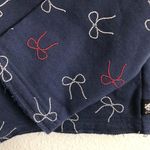 LA Kitty Blue/White/Red Bow Scoop Neck Pullover Top/Sweater. Size Small Photo 5