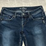 Silver Jeans Silver Aiko Kick Flare Dark Wash Crop Capri Jean Women 27 (30X22) Low Rise Denim Photo 2