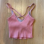 Vuori  Tank Ribbed Built in Bra Top Salmon Pink Size XS Photo 3
