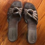 Liz Claiborne  Bronze Color Leather Mules Photo 1