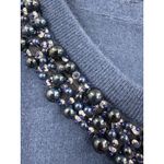 Kate Spade  Navy Blue Cardigan Sweater Beaded Collar Womens Wool Medium Photo 4