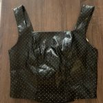 Buckle Glitter Star Corset Cropped Tank Top Photo 2