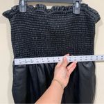 Anthropologie By  Faux Leather Balloon Jumpsuit size Large EUC black womens Photo 5