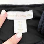 House of Harlow Knit Crochet Fringe Hem Midi Dress Black Small Photo 2