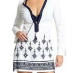 Athleta  Women's Navy Blue/Bright White Desert Diamond Tunic Swim Coverup sz XS Photo 0