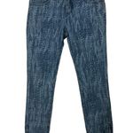 Free People Printed Zipper Ankle Jeans Blue Size 27 Photo 5