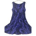 Jones Wear  Dress Womens 12 Purple Black Sleeveless Faux Wrap‎ V-Neck A-Line Photo 2