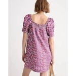 J.Crew  Afternoon Linen Dress Berry Floral‎ Pink Size Small Photo 3