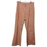 Big Bud Press Western Bell Bottom Pants Women’s Large Striped Retro Cotton Orange Photo 1