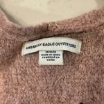 American Eagle Slouchy Marled Open Front Cardigan Sweater Women's Medium Pink Photo 3