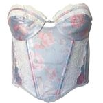 Dior VTG Christian  Women's Boned Longline bustier Strapless Bra Size 34B floral Photo 0