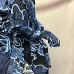 Parker Drew Skirt Womens 4 Blue Floral Midi Summer Beach Cotton Vacation Photo 6