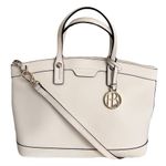 Henri Bendel  Ivory Saffiano Leather Convertible Crossbody Satchel Photo 0