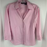 DCC Stretch Womenś Button Shirt Pink with white stripes Photo 0