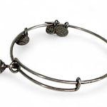 ALEX AND ANI Cupcake Charm Silver Tone Bangle Bracelet Photo 4