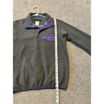 Patagonia Synchilla Pullover Snap T Fleece Jacket Womens Small Grey Purple Photo 8