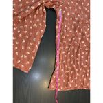 Billabong  Boho Shake It Again Orange Floral Wide Leg Belted Jumpsuit Women Small Photo 11