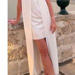 Rosetta Getty White Cape Mini Dress Size 14 Photo 0