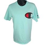 Champion VTG Y2K  Short Sleeve T C Logo Light Mint Green Women’s S BLOKETTE Photo 0