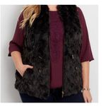 Maurice's Black Faux Fur Vest Photo 0