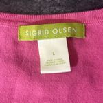 Sigrid Olsen  Beaded Button Front Cardigan Size Large Salmon Pink Photo 2
