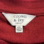 Crown & Ivy womens size 0X long sleeve tee burgundy happy fall Yall on back Photo 7