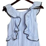 ZARA Trafaluc Sleeveless Ruffle Cotton Mini Dress Side Zip Up XS Light Blue Photo 1