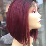 Red wine Burgundy bob Lace Wig 2020 Hairstyle New Size 10 Photo 5