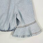 We Wore What  Cropped Denim Top Size Medium NWT Denim Sexy Crop Top Photo 2