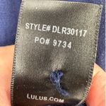 Lulus | Small | Midnight In Paris Navy Blue Long Sleeve Mock Neck Bodycon Dress Photo 10