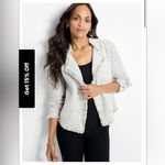 Nic+Zoe Petite Fringe Knit Mix Jacket Sz MP Photo 1