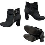 Unisa  Unrisha Black Zip Up Buckle 3 inch Heel Booties Womens 7 M Photo 1