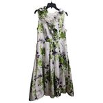 Jessica Howard J Howard Floral‎ Watercolor Sleeveless Dress Green White Garden Party Size 12 Photo 1
