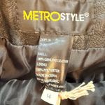 Size 14 100% Genuine Leather Pleated Skirt Black Knee Elegant Classic Metrostyle Photo 4