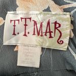 TT Mar Shift Dress Floral Scoop Neck Wide Straps Sleeveless Vintage 90s Green Size M Photo 7