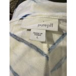 J.Jill Pure Jill Tunic Women's Size Large Long Sleeve Striped Shark Bite Hem Photo 1